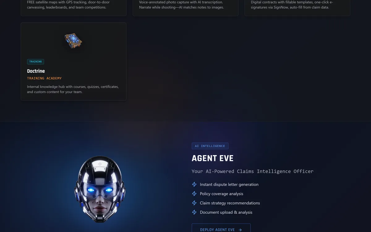 Agent Eve — AI-powered Claims Intelligence Officer with dispute letter generation, policy coverage analysis, claim strategy recommendations, and document analysis capabilities