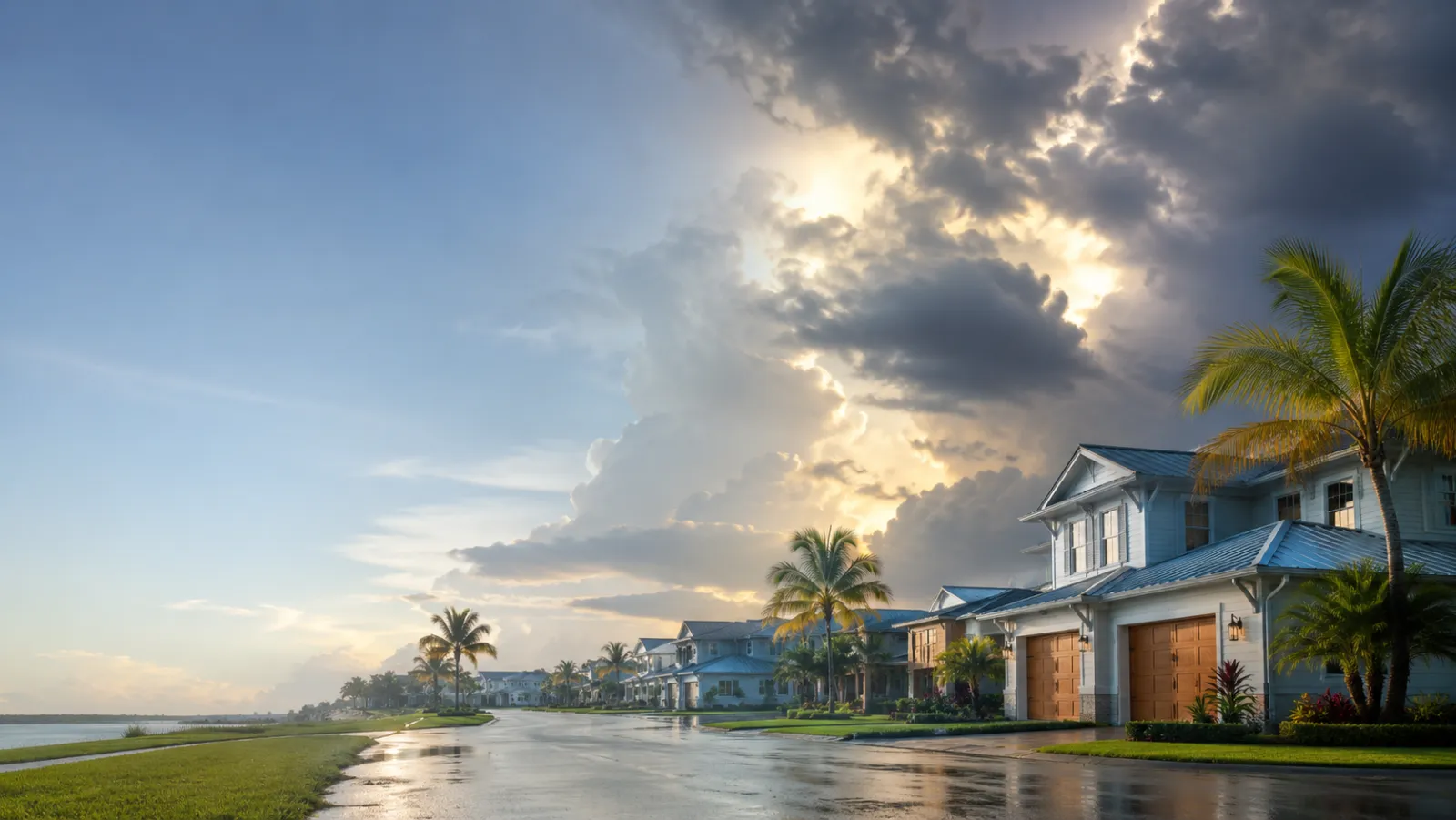 Public adjuster inspecting storm damage in Sarasota, Florida